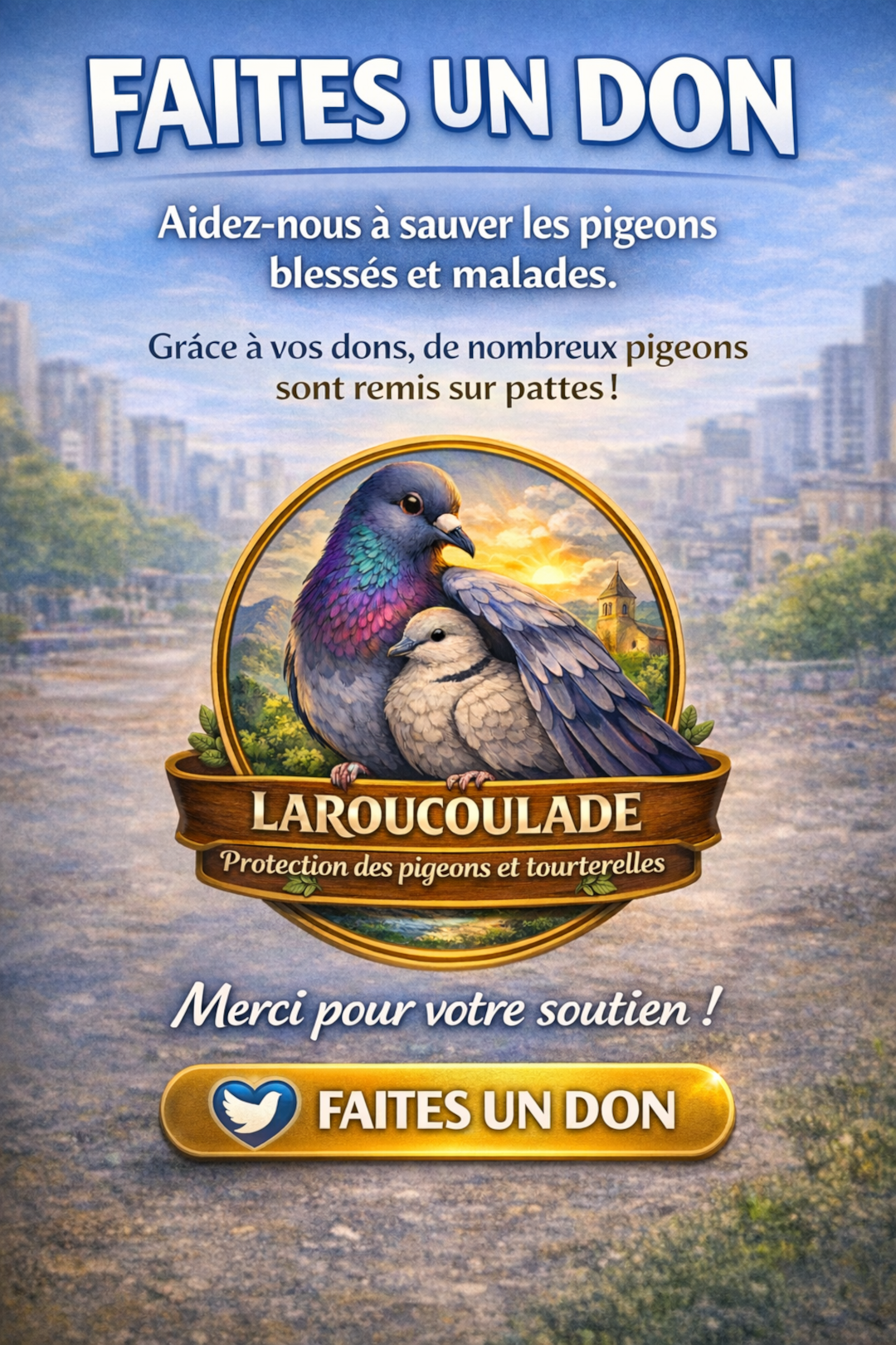 Faites un don pour les pigeons